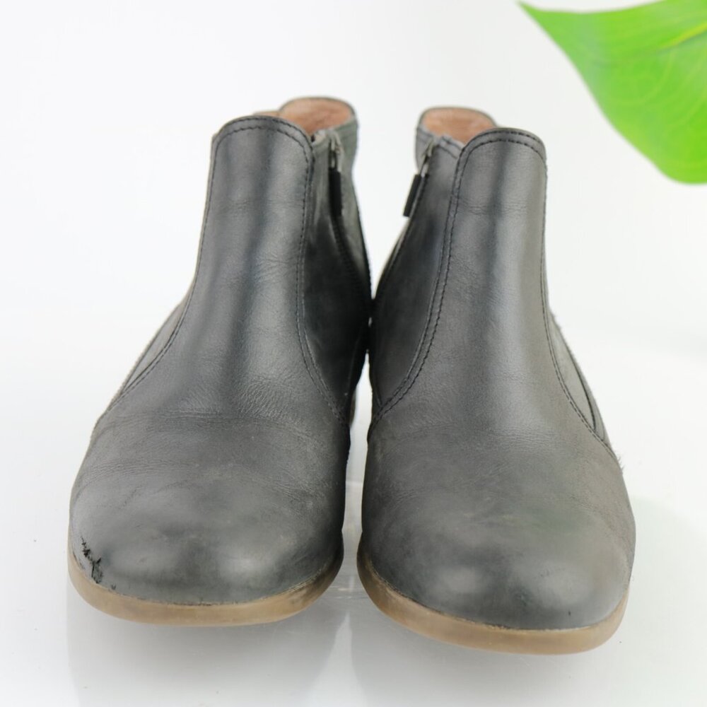 Dansko Womens Liberty Boot Size 39 8.5 Black Leather Low Heel Cutouts Bootie - Picture 3 of 11